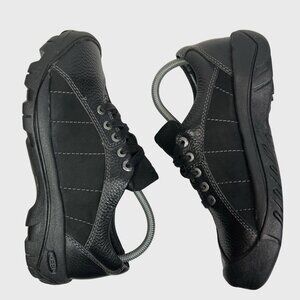 Keen Presidio Shoes Womens sz 8 Black Nubuck Leather Casual Comfort Walking